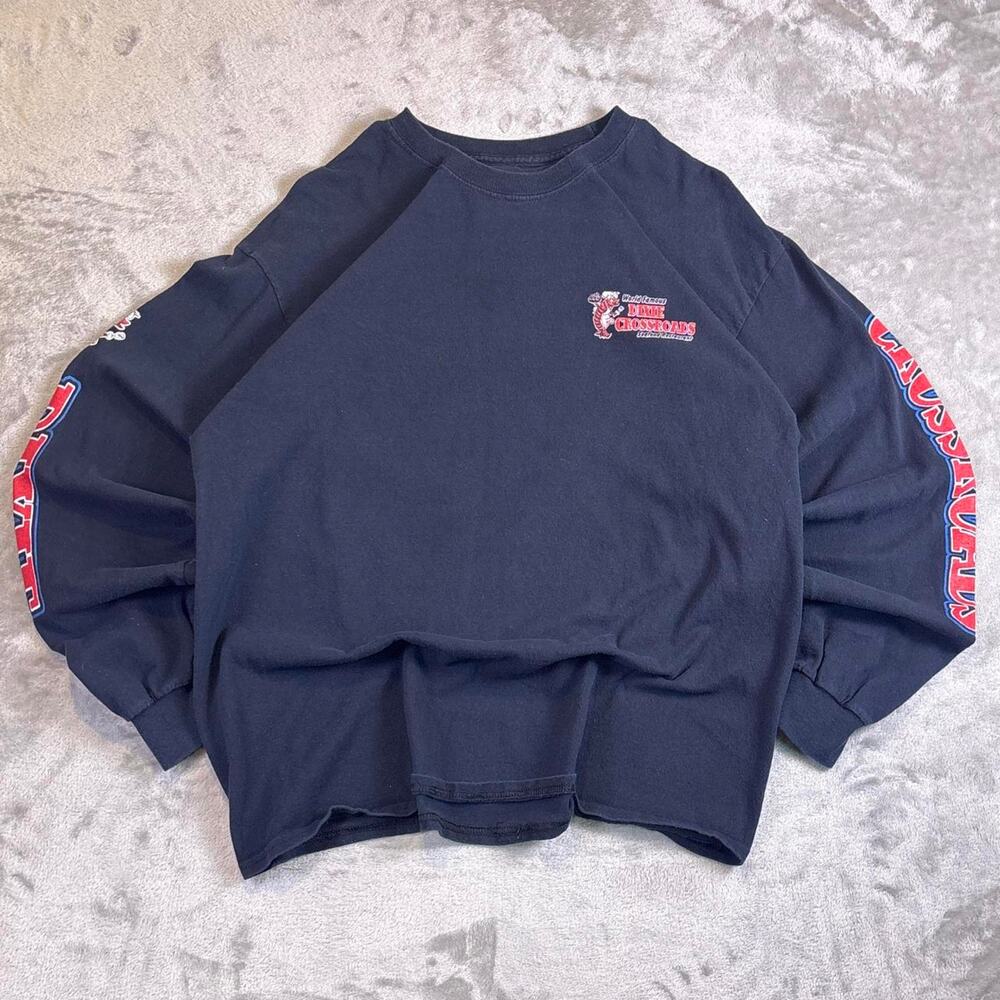 Dixie Crossroads Titusville FL Long Sleeve Shirt Men’s Medium Black Graphic Tee